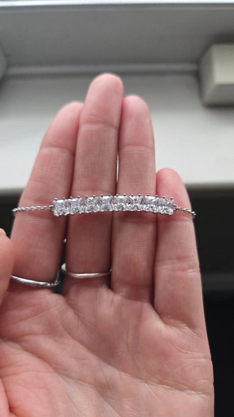 Silver-tone Cubic Zirconia Bracelet