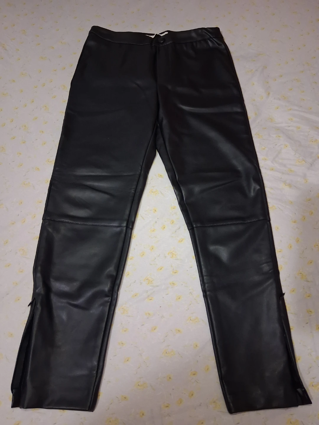 Zara Girl Black Faux Leather Pants - Size 10