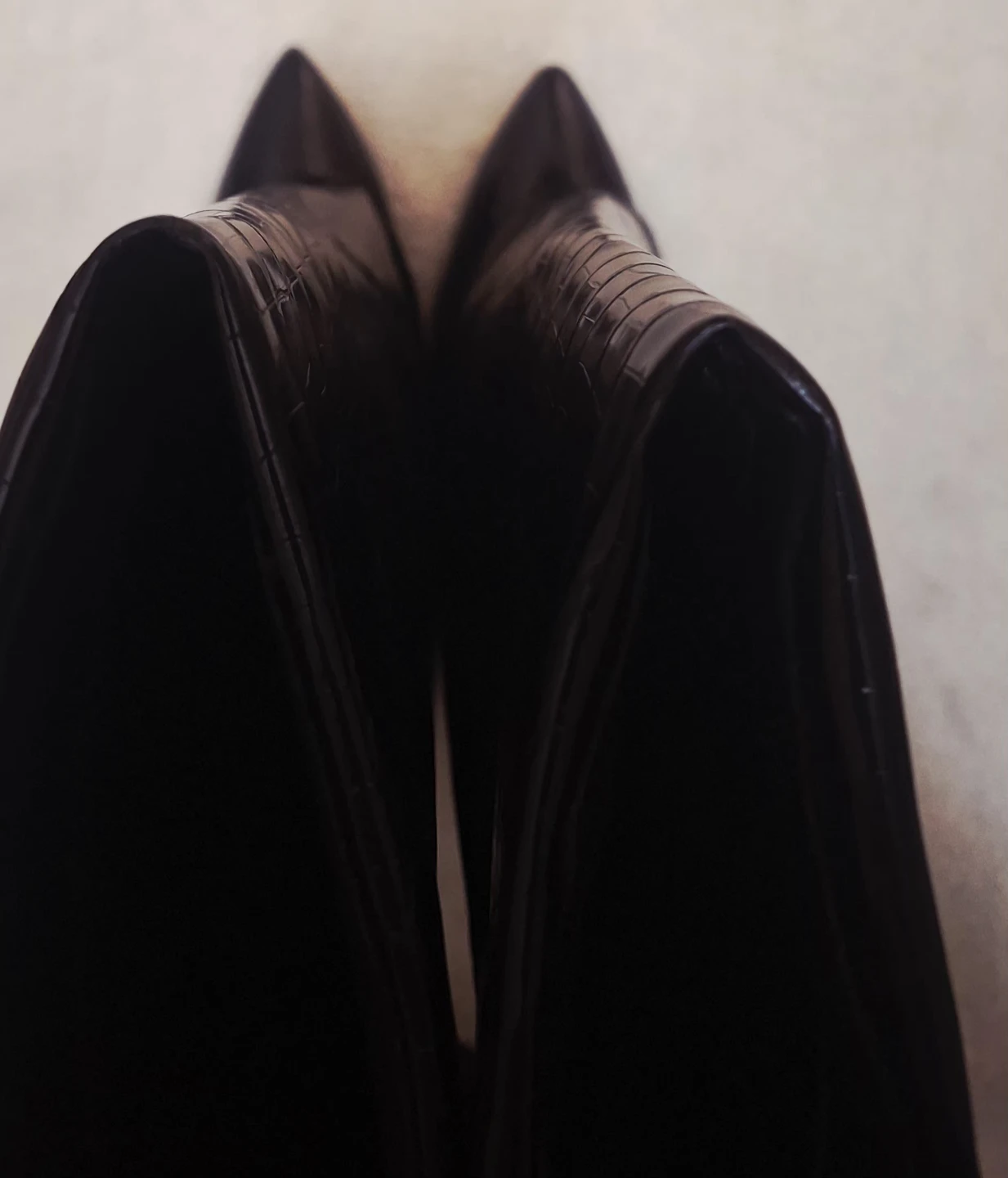 Zara Black Croc-Effect Knee High Boots - photo 3