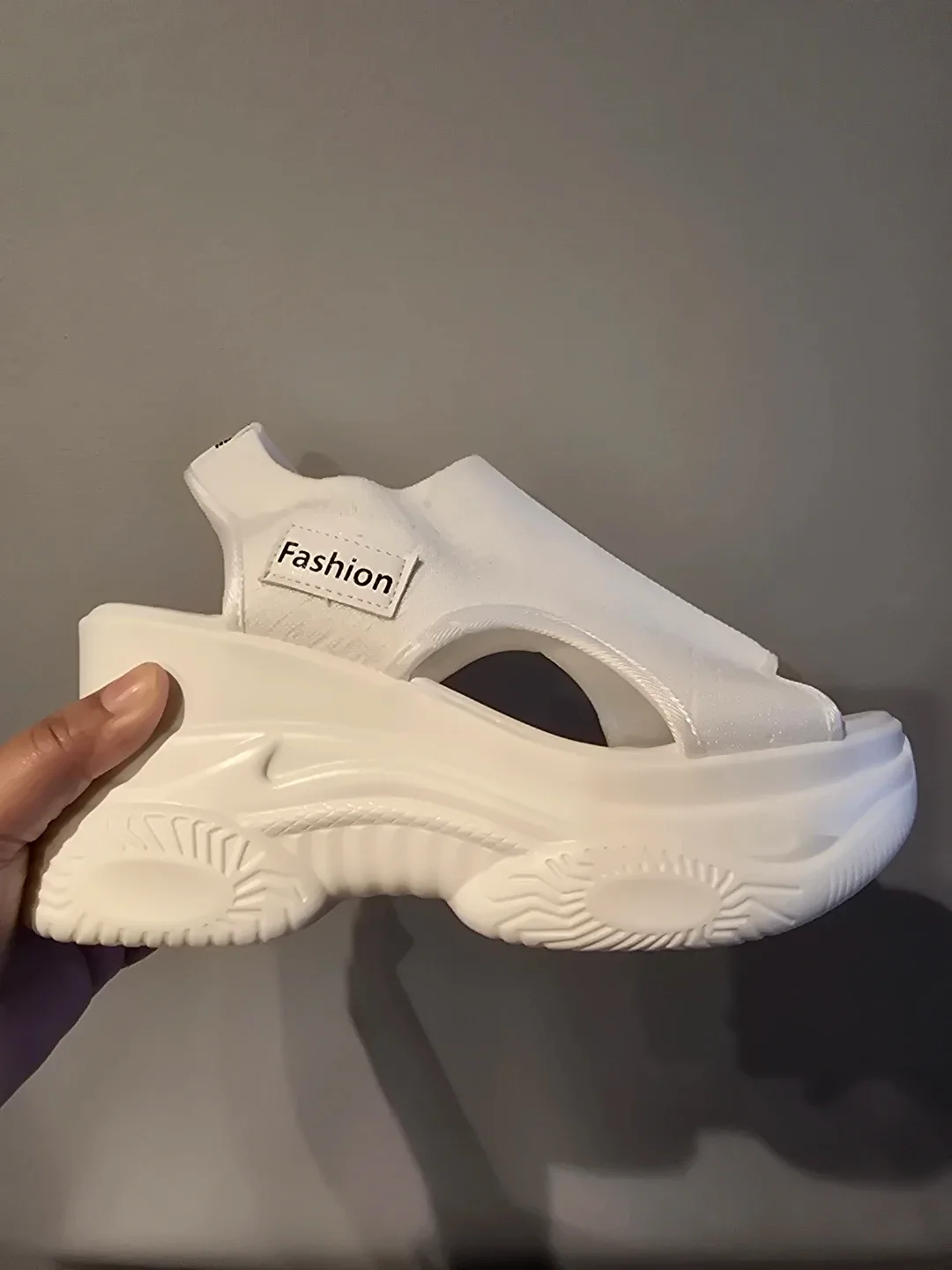 Black Studded Ankle Boots & White Platform Sandals image indicator(4)