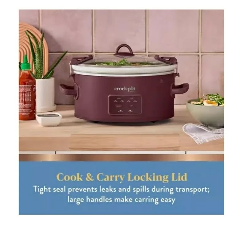 Crockpot Cook & Carry Locking Lid Slow Cooker - photo 5