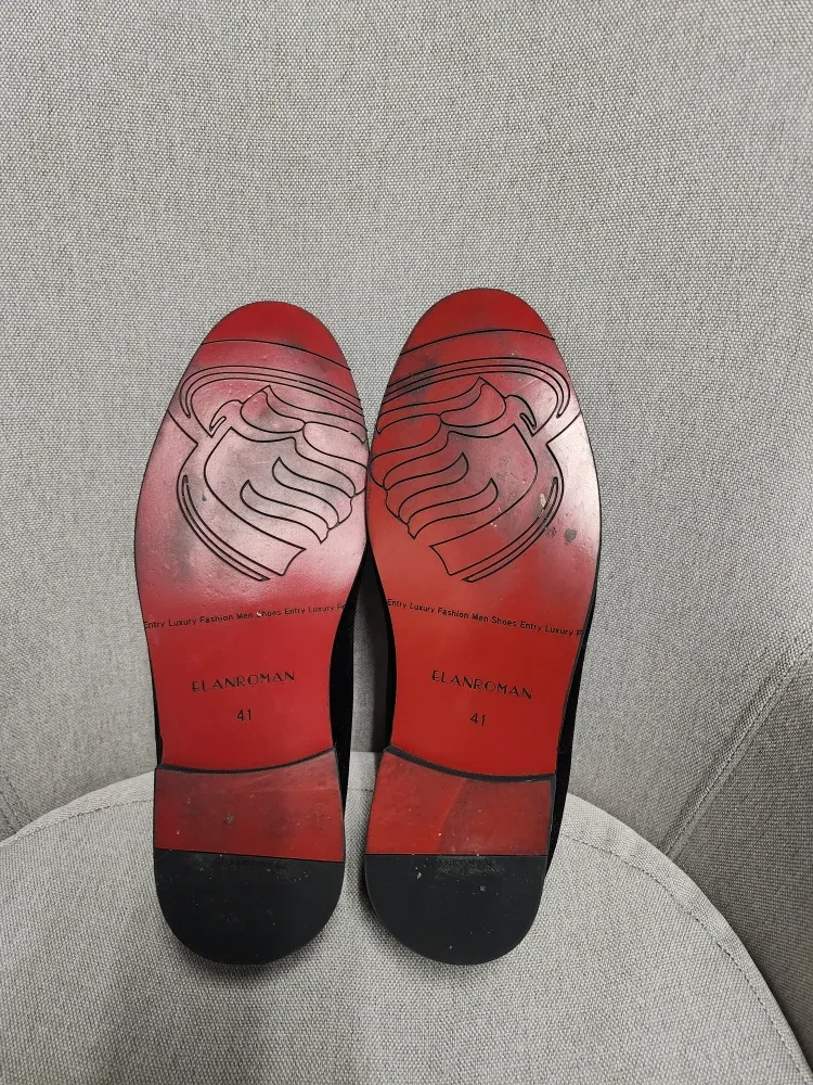 Elan Roman Black Velvet Loafers - Size 41 image indicator(5)