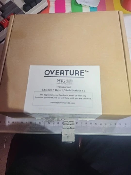 Overture Transparent PETG 3D Printer Filament