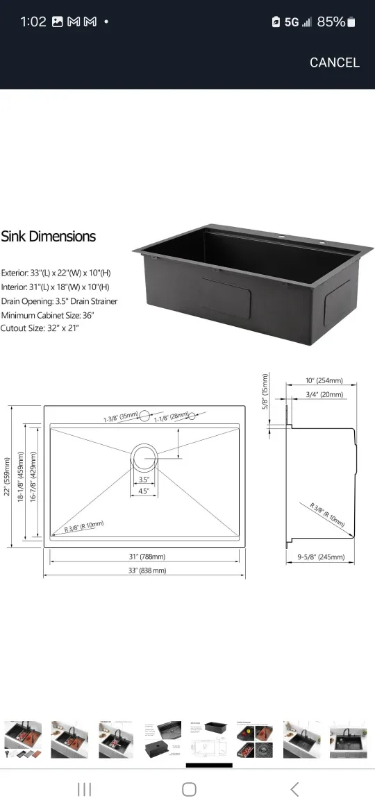 Workstation Sink with Accessories - New in Box! image indicator(5)