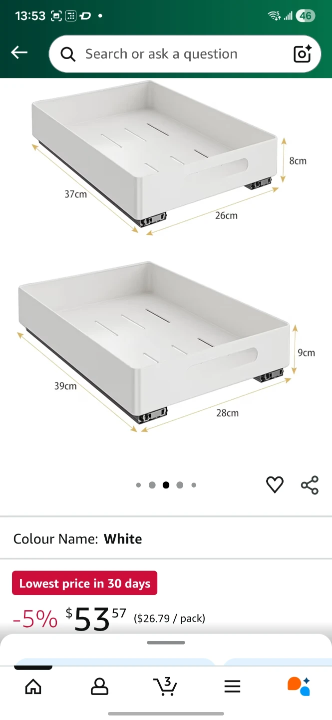 Pull Out Cabinet Organizer - White 2 pack - photo 4