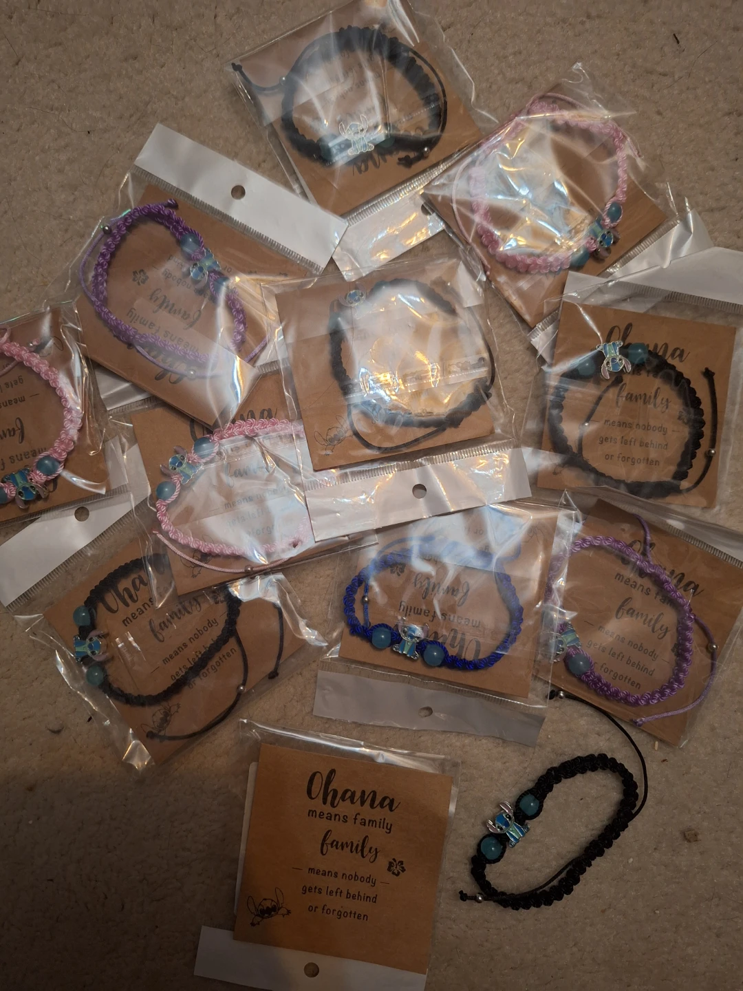 NEW Family or Friendship Stitch Charm Bracelets 💜💙♥️🖤