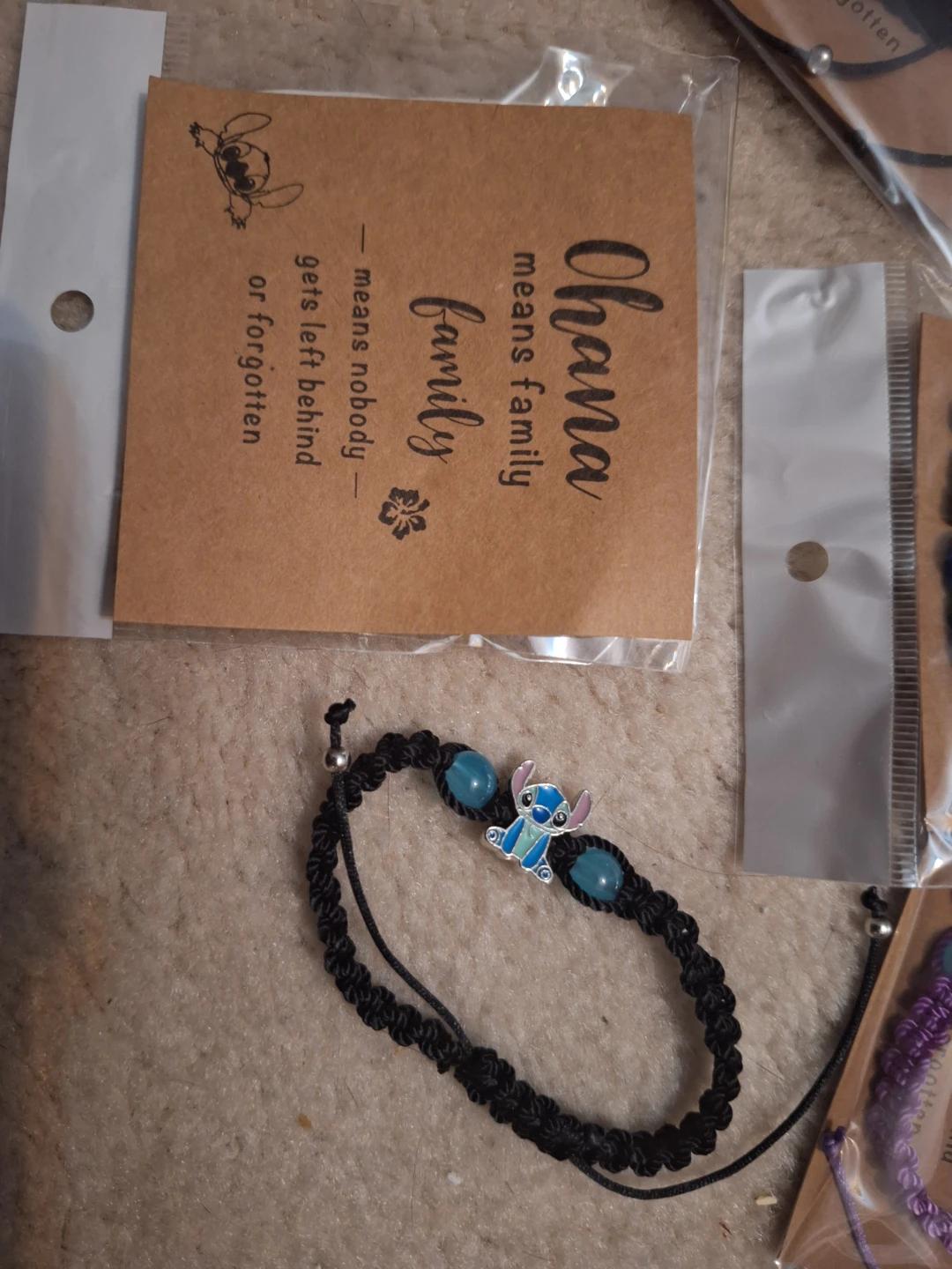 NEW Family or Friendship Stitch Charm Bracelets 💜💙♥️🖤 - photo 2