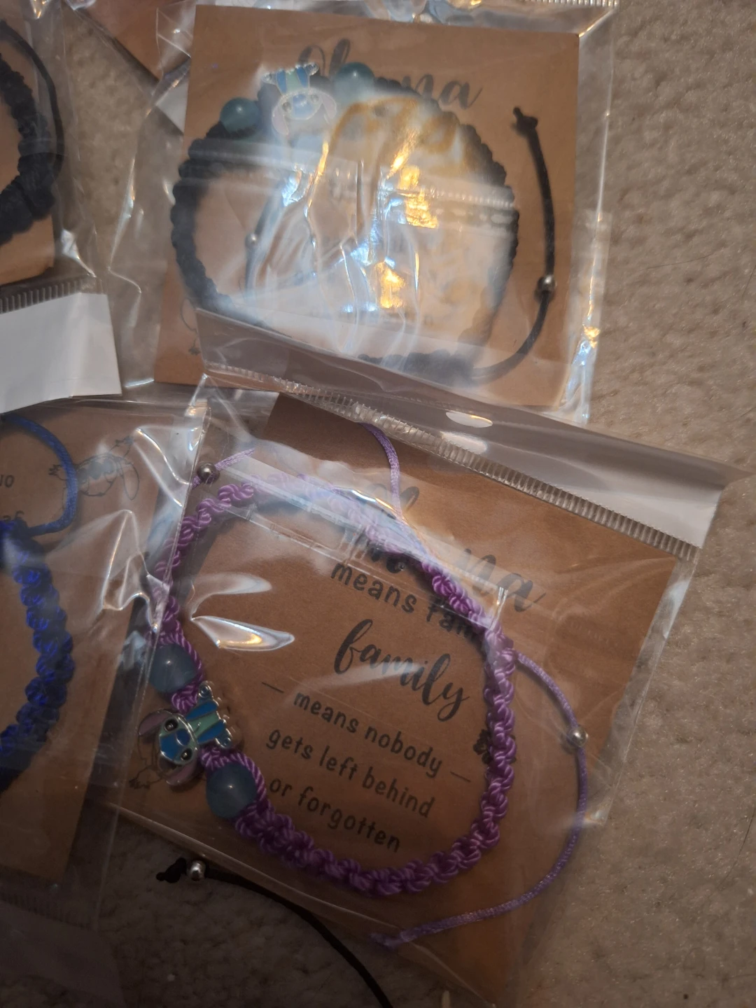 NEW Family or Friendship Stitch Charm Bracelets 💜💙♥️🖤 - photo 3