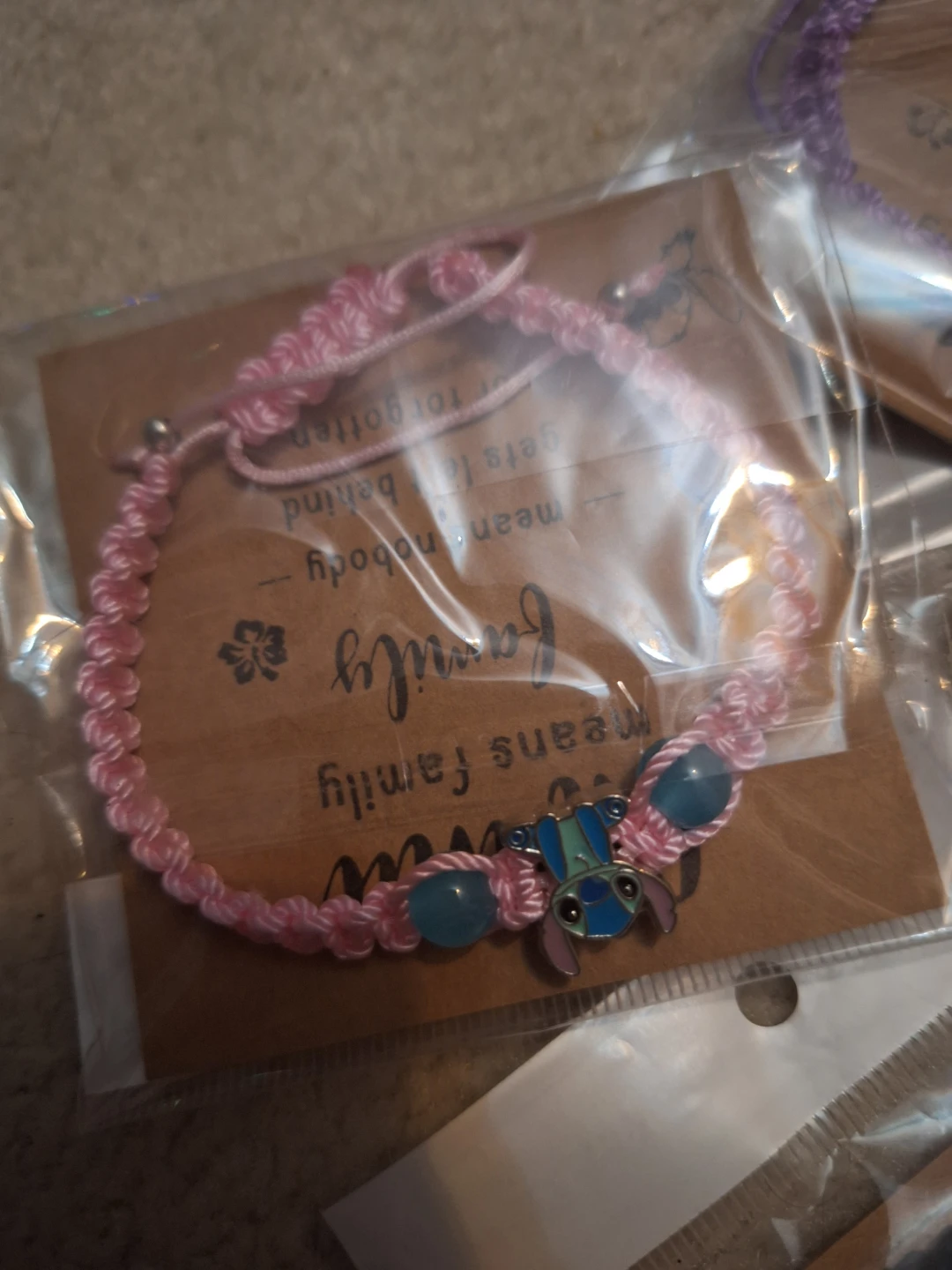 NEW Family or Friendship Stitch Charm Bracelets 💜💙♥️🖤 - photo 5