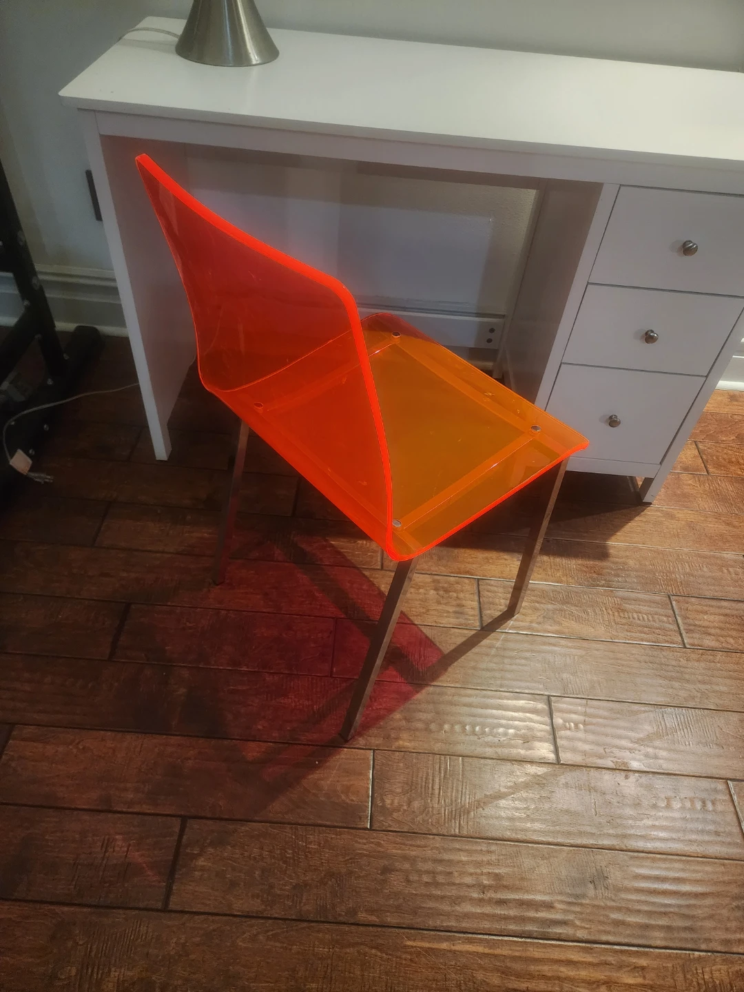 Orange Acrylic Dining Chair