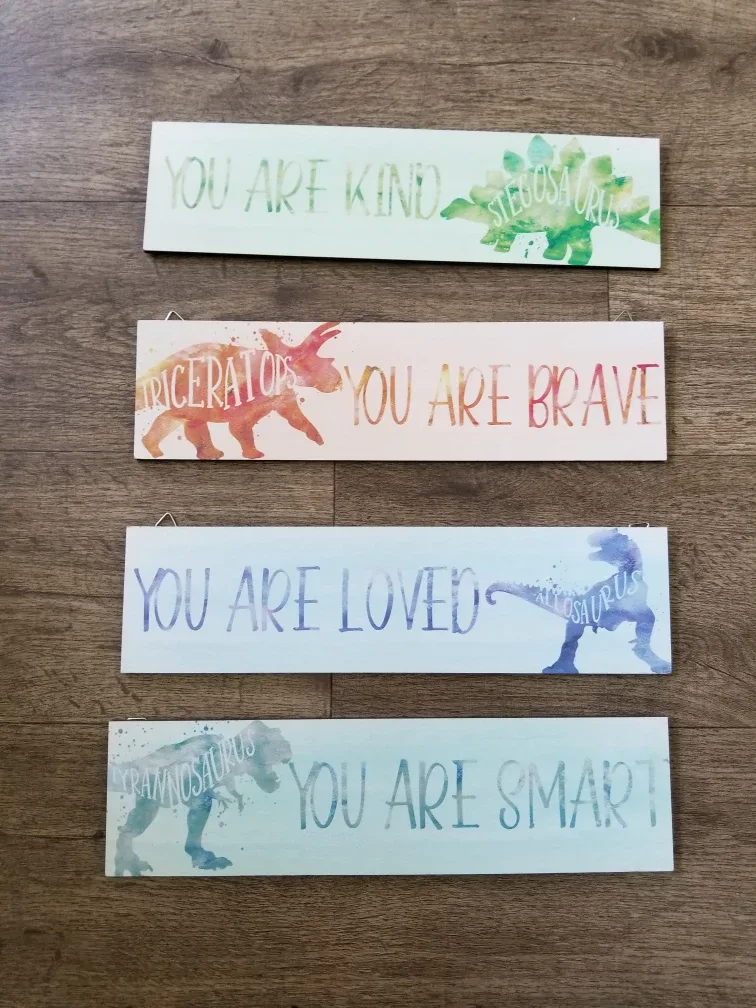 Dinosaur Wall Art - Set of 4