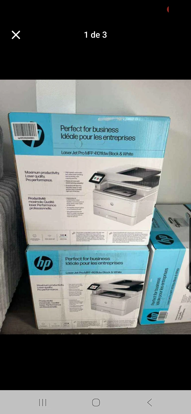 New HP LaserJet Pro 4101fdw Black & White Printer - photo 2