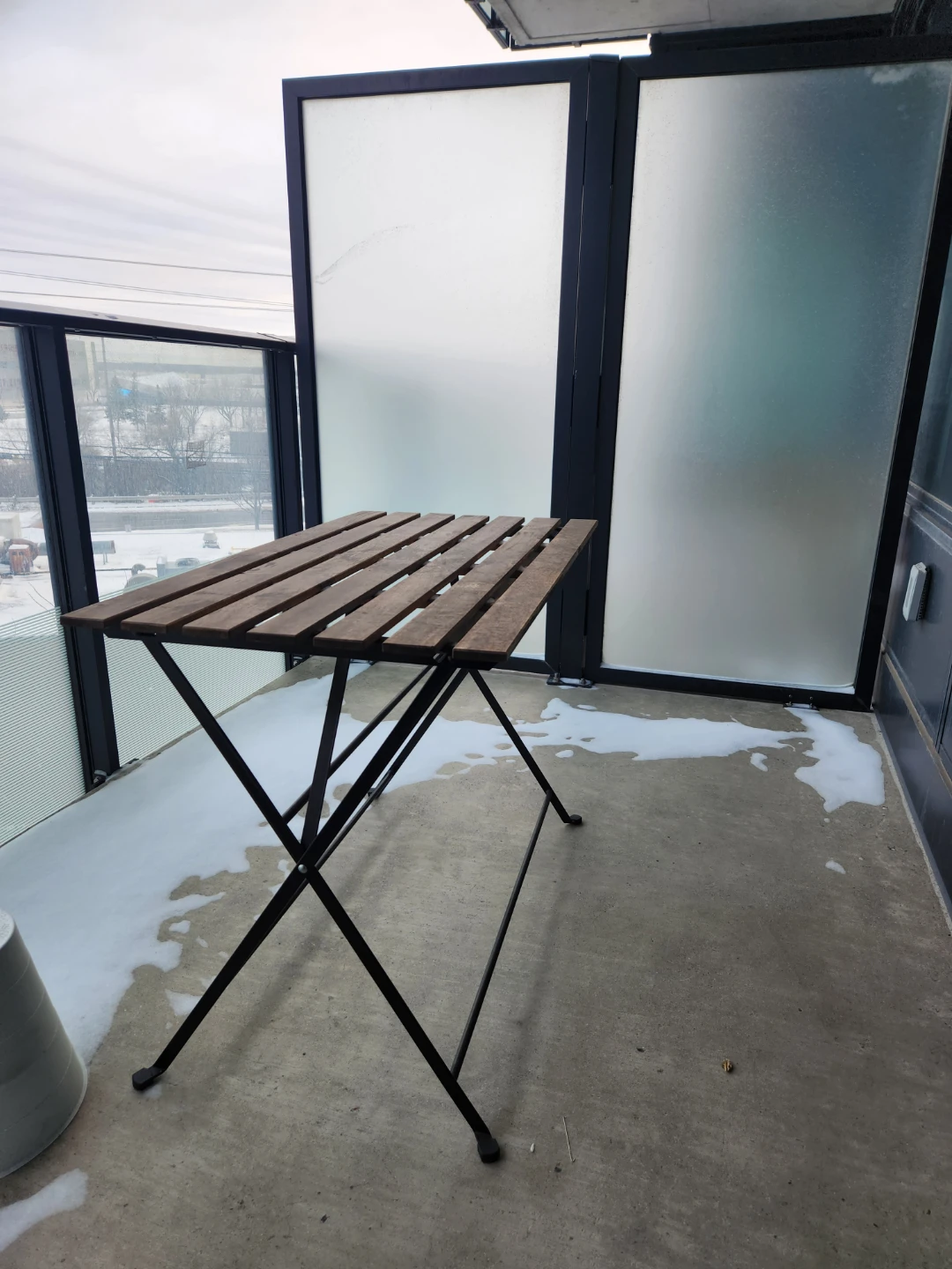 IKEA TÄRNÖ Outdoor Table - Black/Light Brown