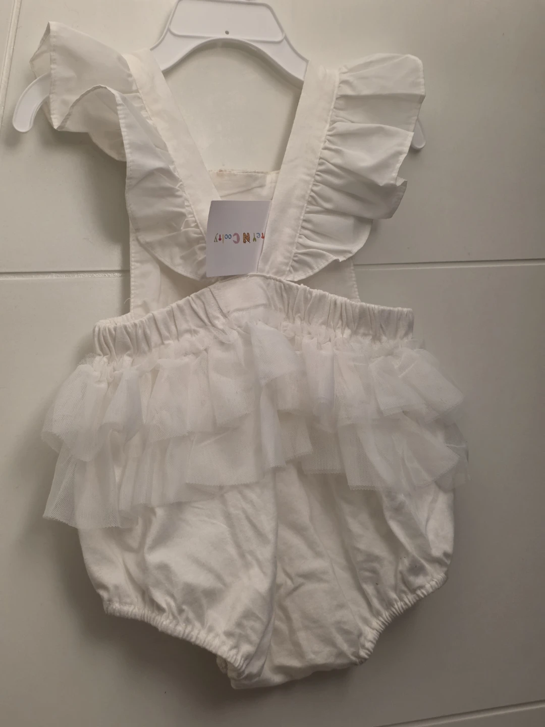 12 month Rey N Cooltry White Baby Romper - photo 4