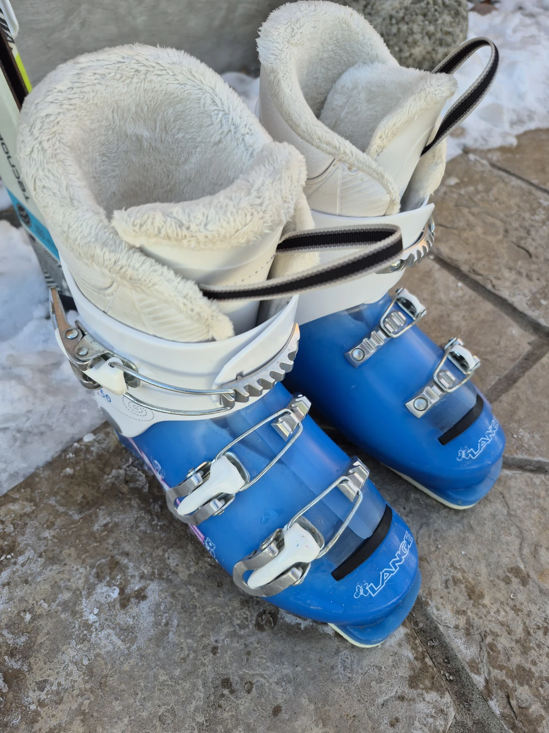 Lange Starlet 21.5 Ski Boots - Blue & White - photo 2