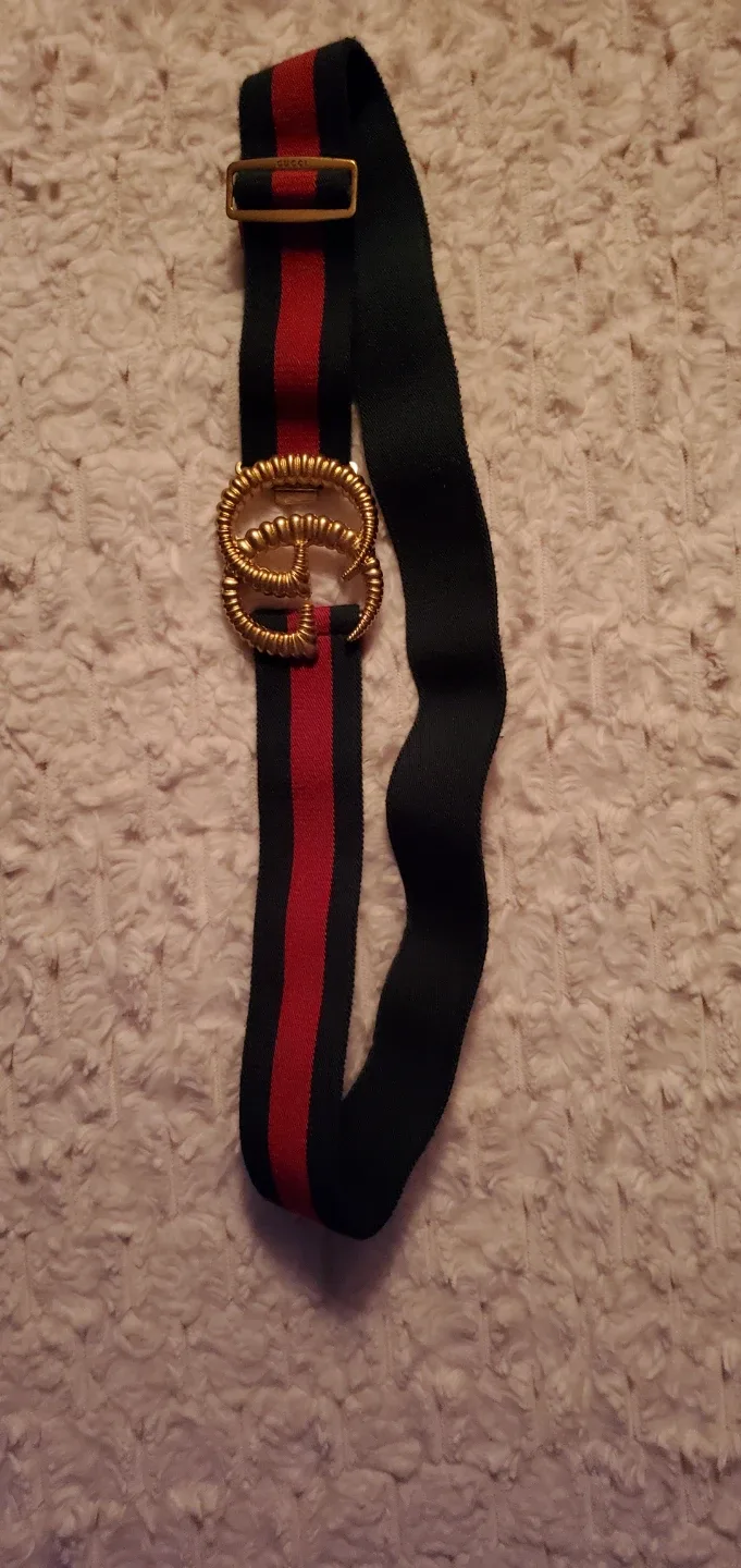 Gucci Web Belt with Double G Buckle