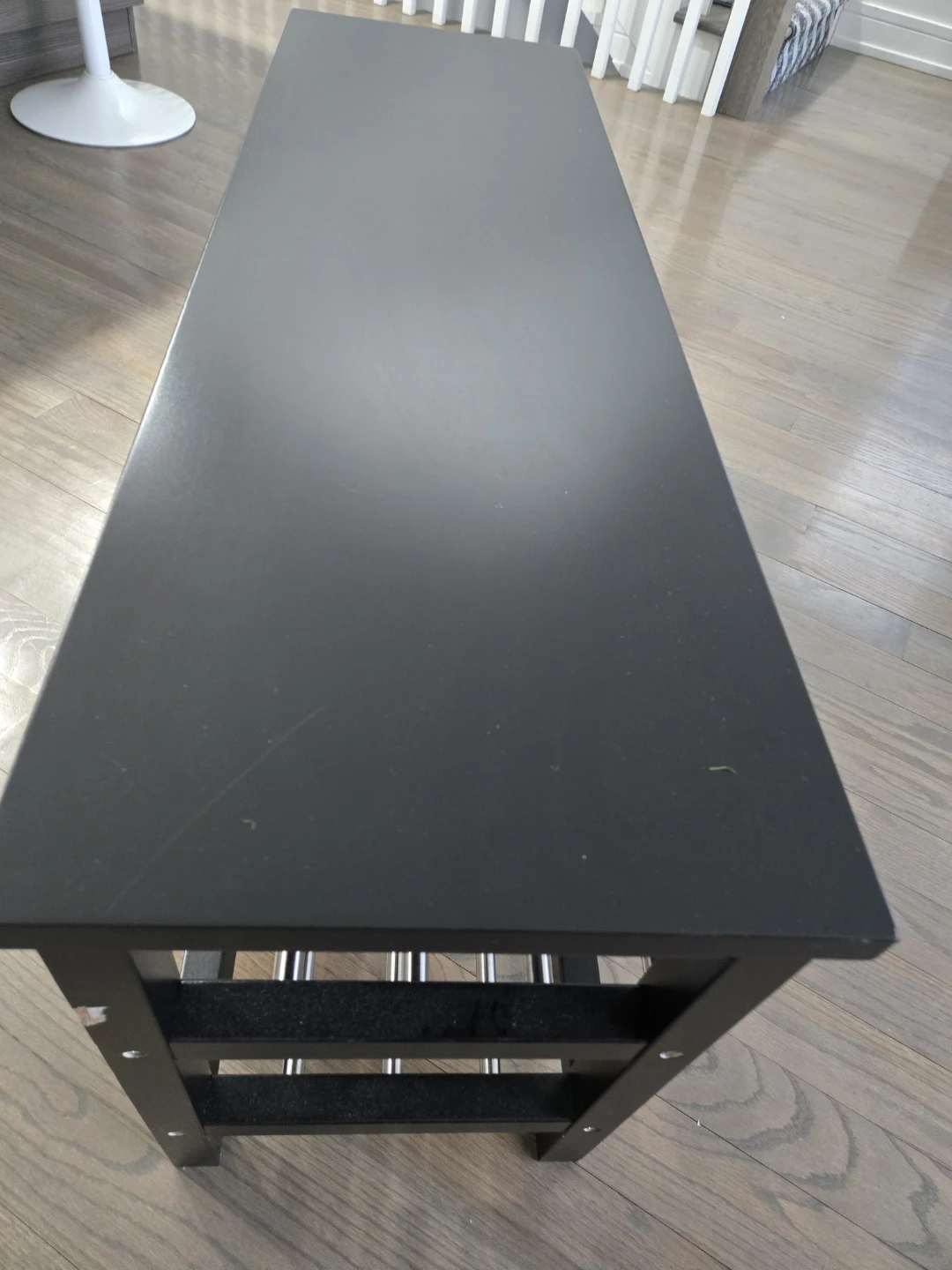 Black Shoe Rack Bench - photo 2