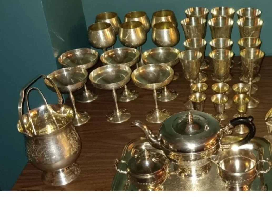 Silver plated dining decor items