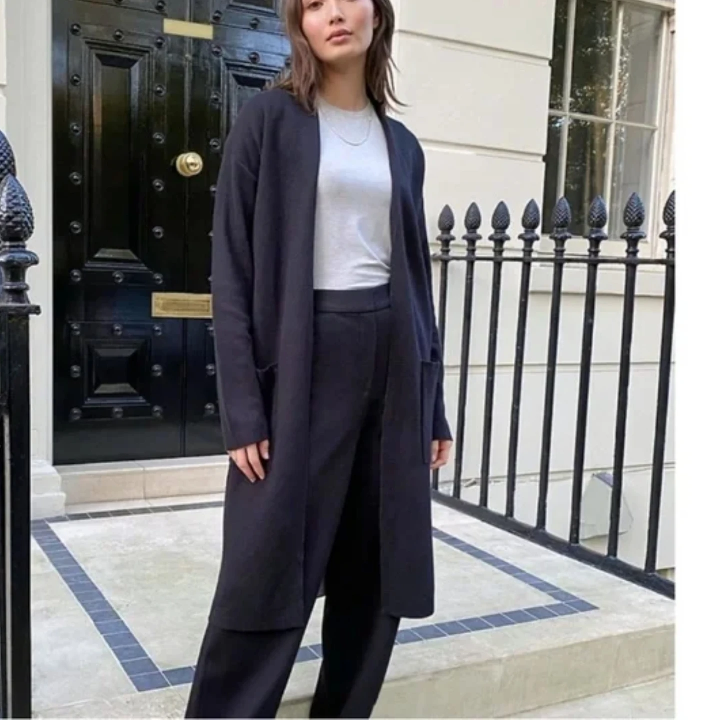 babaton Cardigan - Size Small navy blue with pockets - photo 2