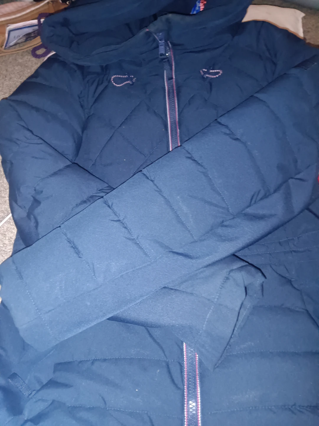Tommy Hilfiger Navy Blue Puffer Coat - Size M