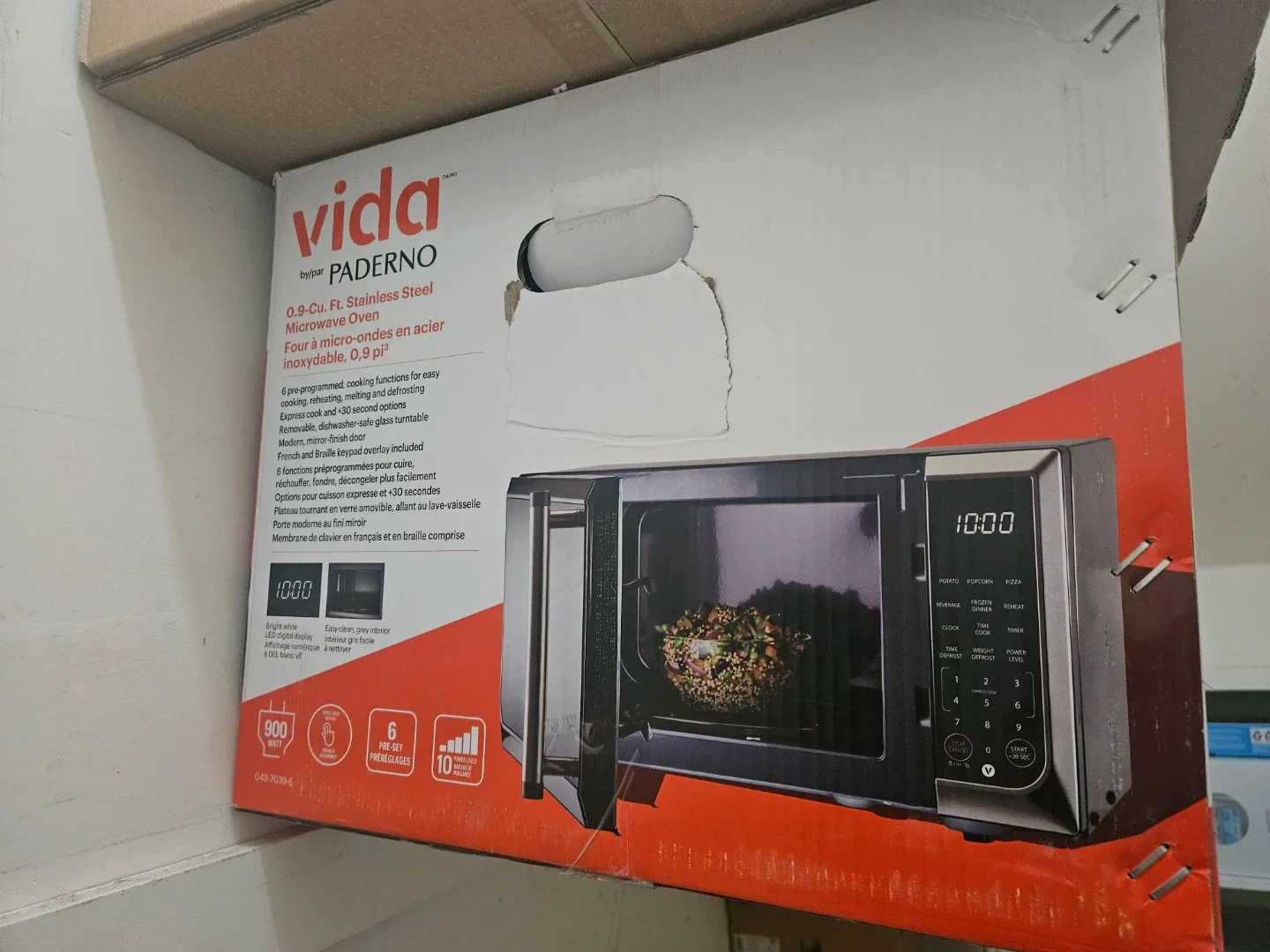 Vida by Paderno 0.9-Cu. Ft. Microwave Oven