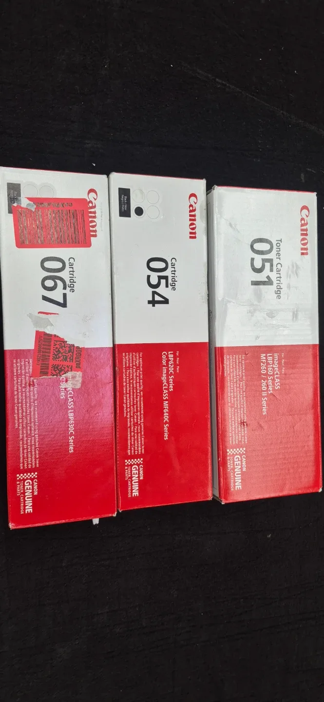 Canon 067, 054, 051 Toner Cartridges