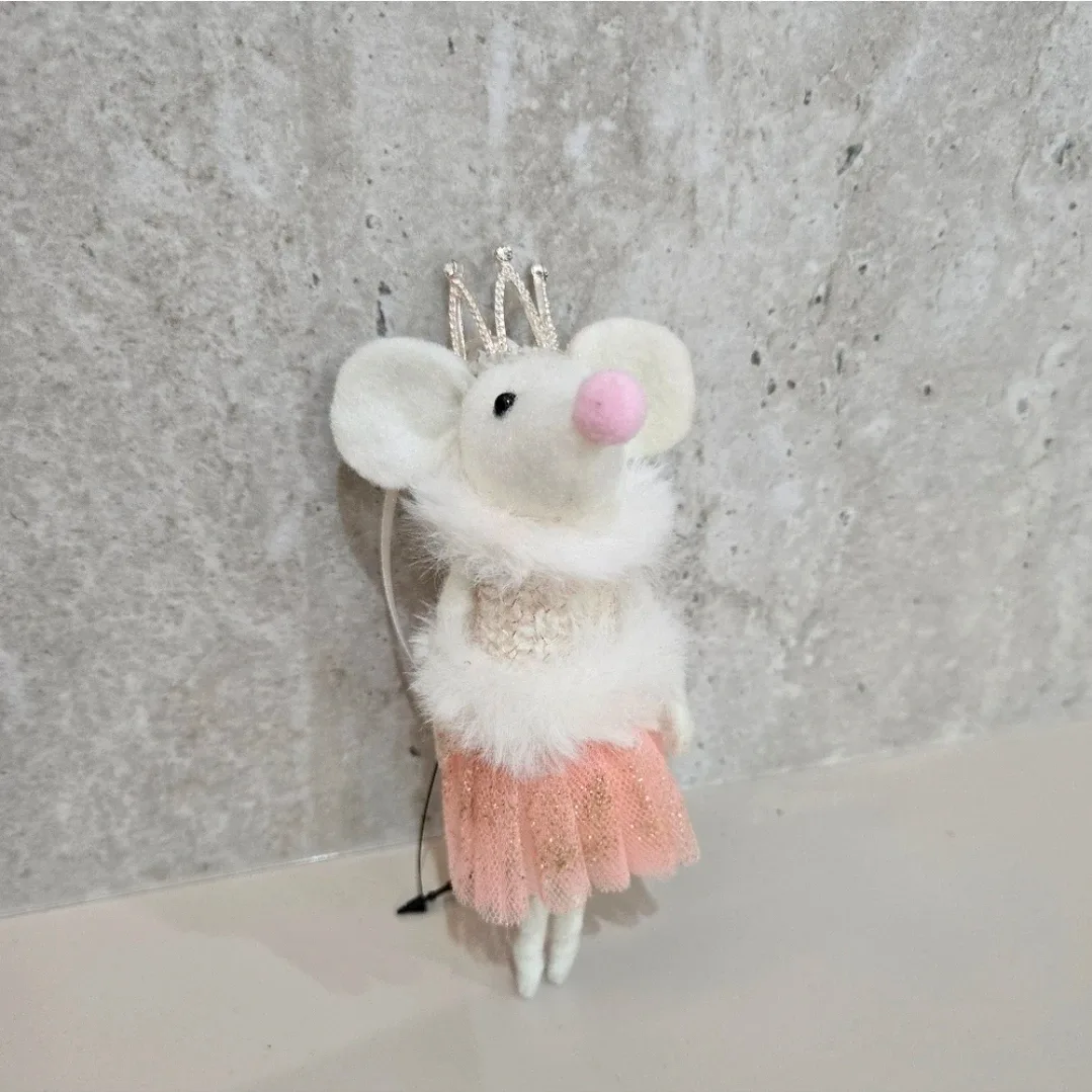 Mouse Christmas Ornament with Crown