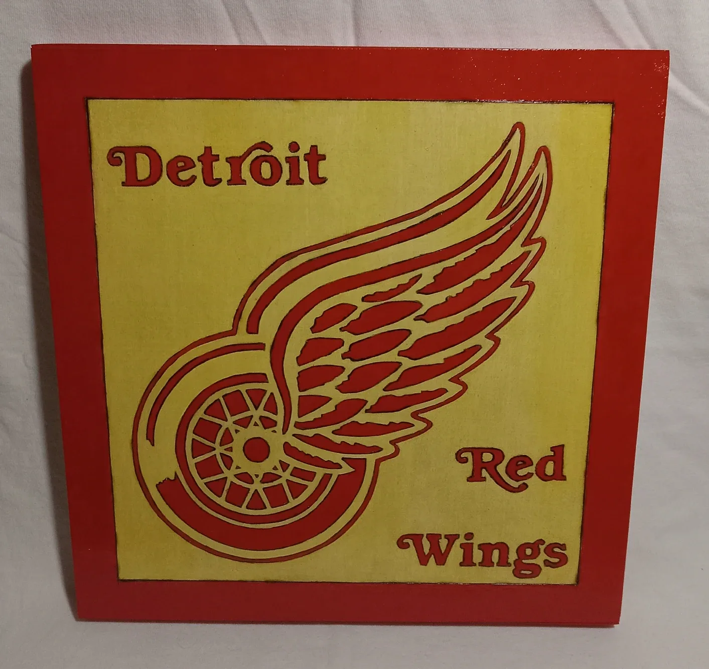Detroit Red Wings 12"×12" Handmade Wall Art