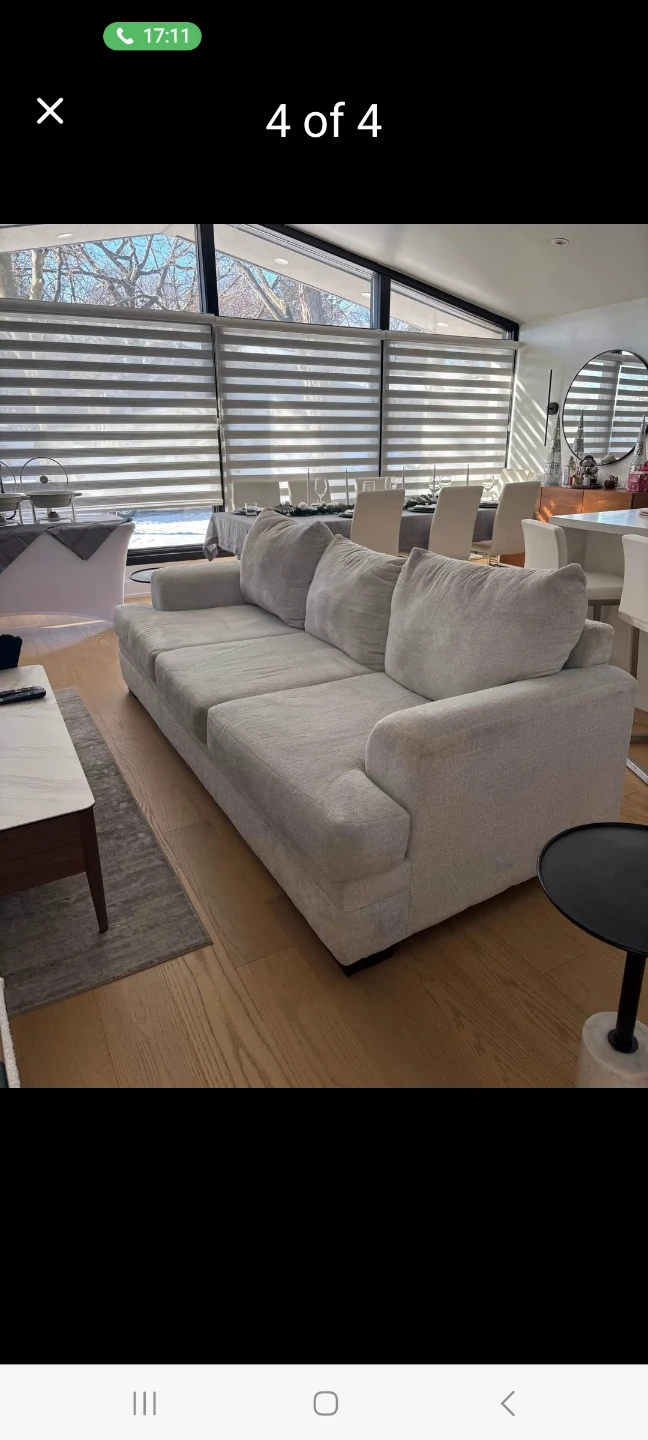Free delivery Leon Light Grey Sofa