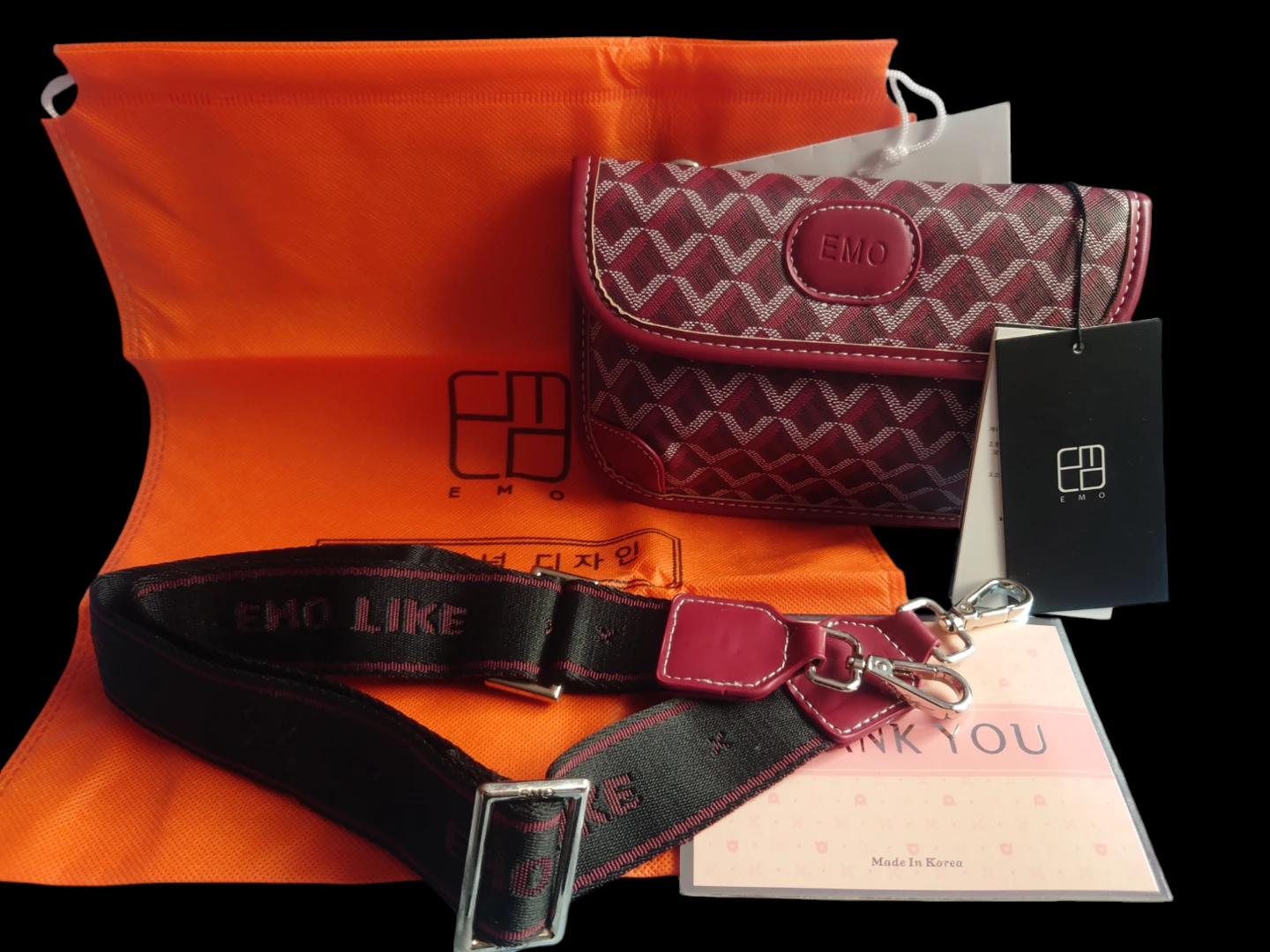 EMO Like Burgundy Crossbody Bag (New)