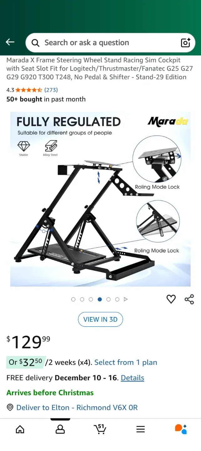 X Frame Steering Wheel Stand GS29 image indicator(3)