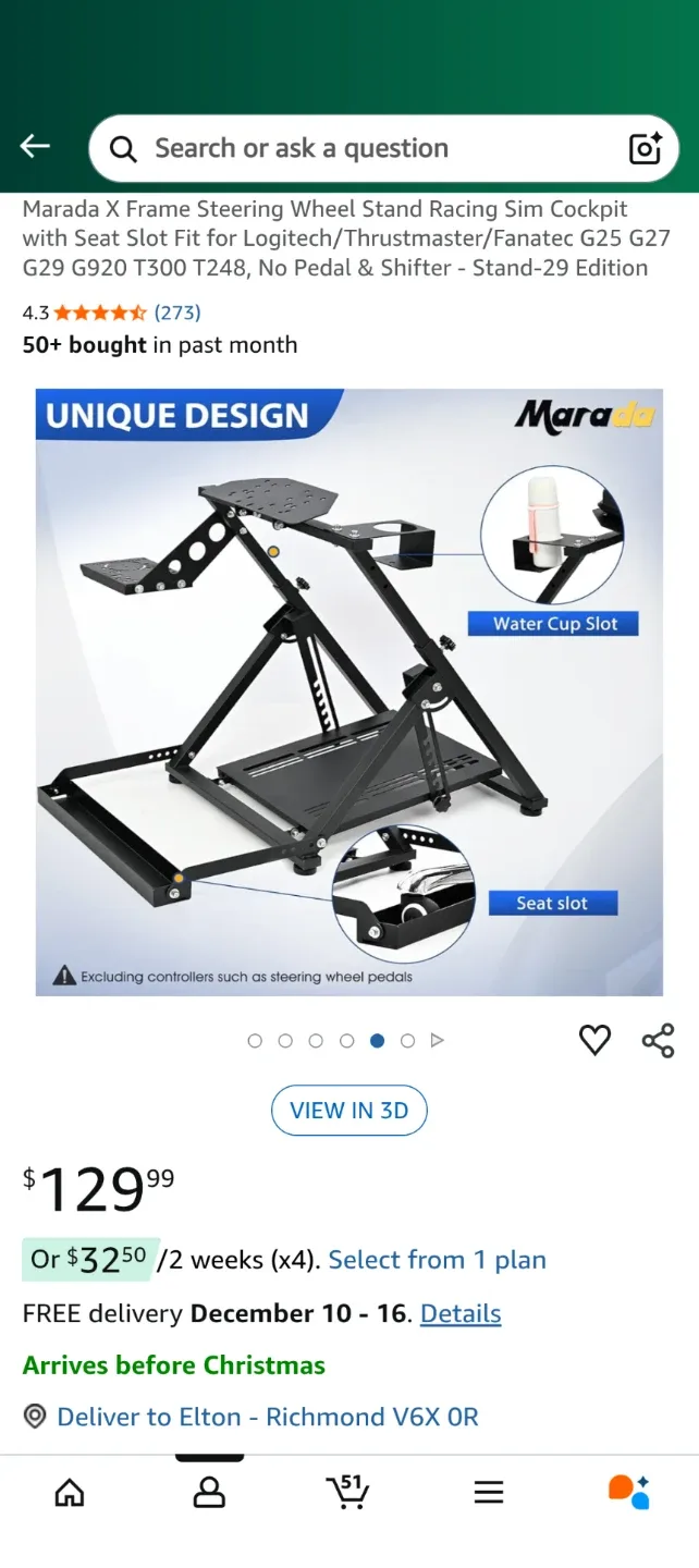 X Frame Steering Wheel Stand GS29 image indicator(4)