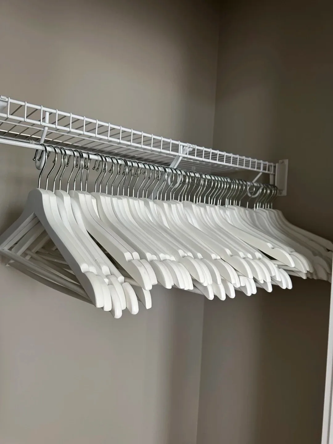 IKEA White Wooden Clothes Hangers (Lot of 50 pcs)