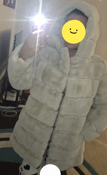 Real Faux Fur Hooded winter Coat - photo 4
