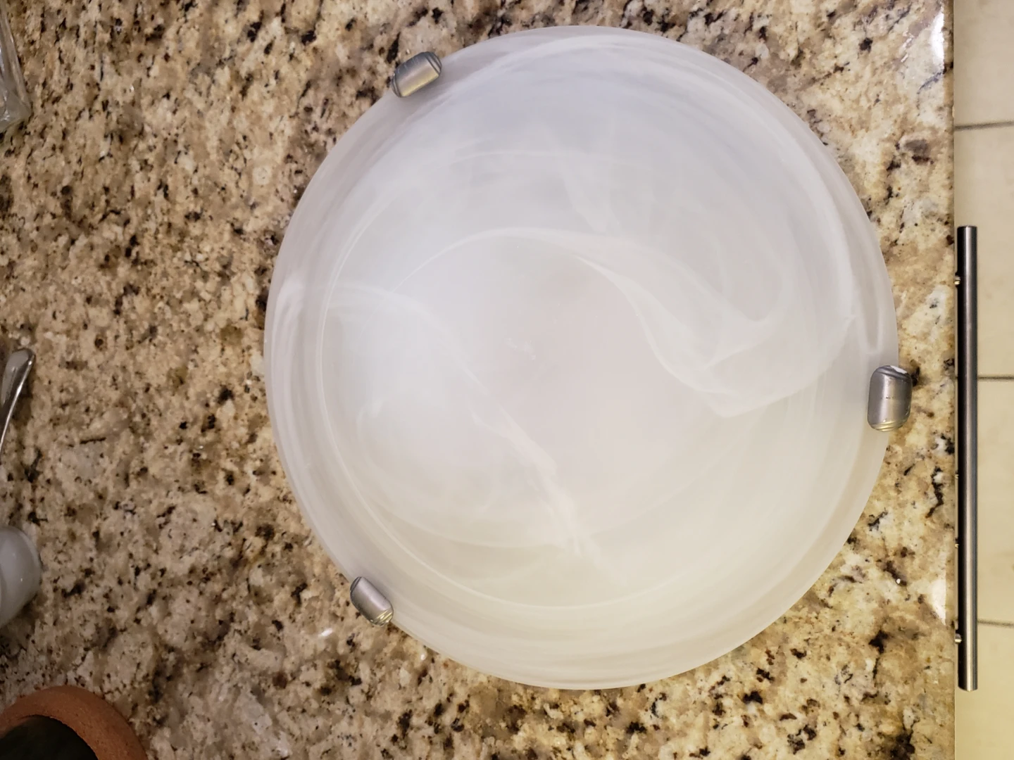 FREE, White Swirl Glass Ceiling Light Fixture