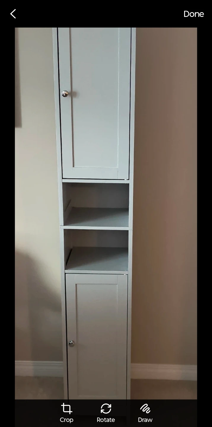 Slim Bathroom Cabinet - Light Grey