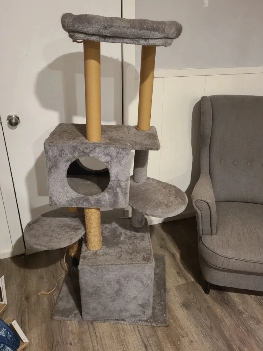 Used Grey Cat Tree #Cleanout