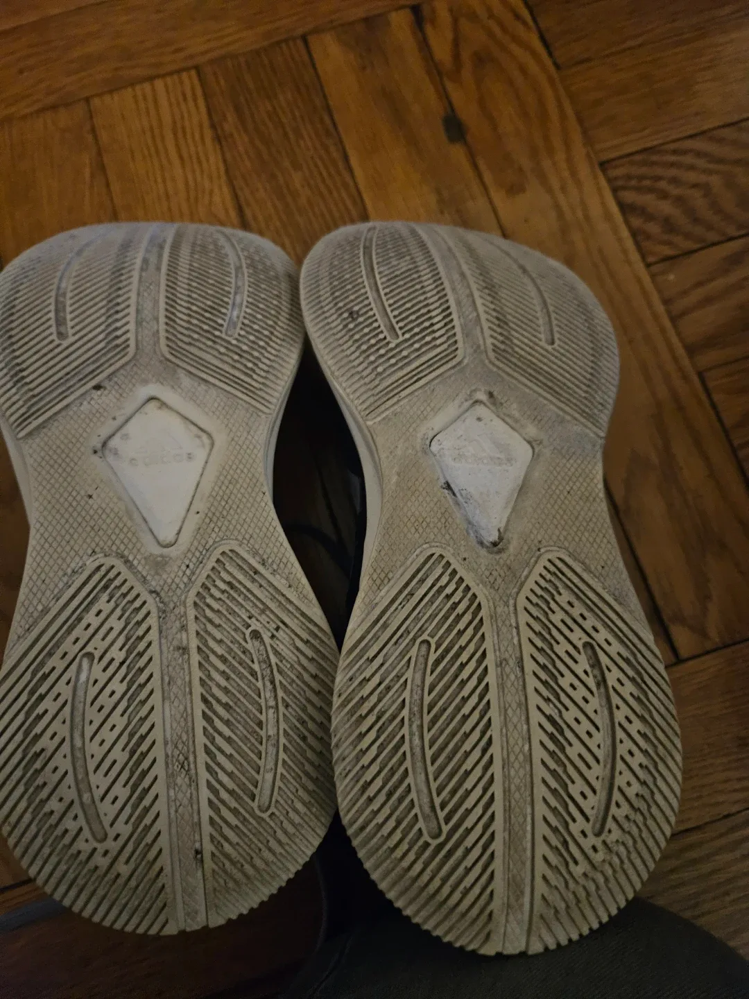 Adidas navy, aqua, and lavender Women's sneakers in size 7.5M image indicator(5)