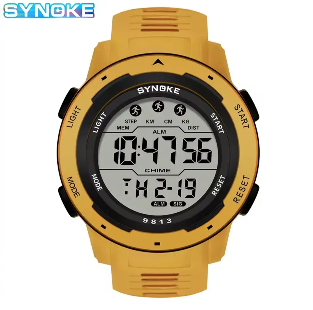 Synoke Digital Sport Watch - Yellow