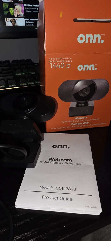 onn. 1440p Webcam with Autofocus and swivel head - photo 4