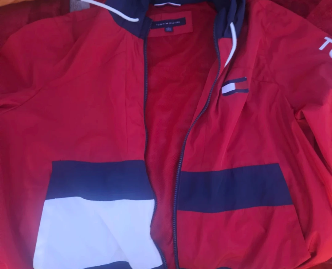 Tommy Hilfiger XL Red Windbreaker Jacket - photo 2