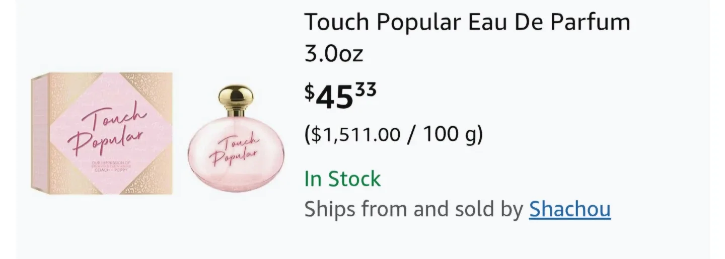 Touch Popular Eau De Parfum 100ml