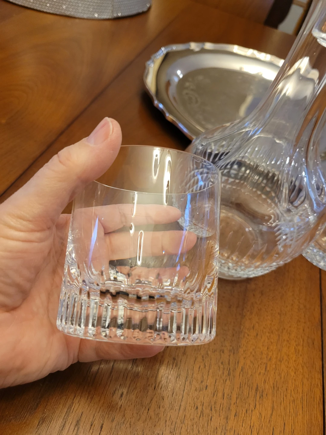 1/2 Off Crystal Decanter Set with Tray and 2 Glasses - photo 5