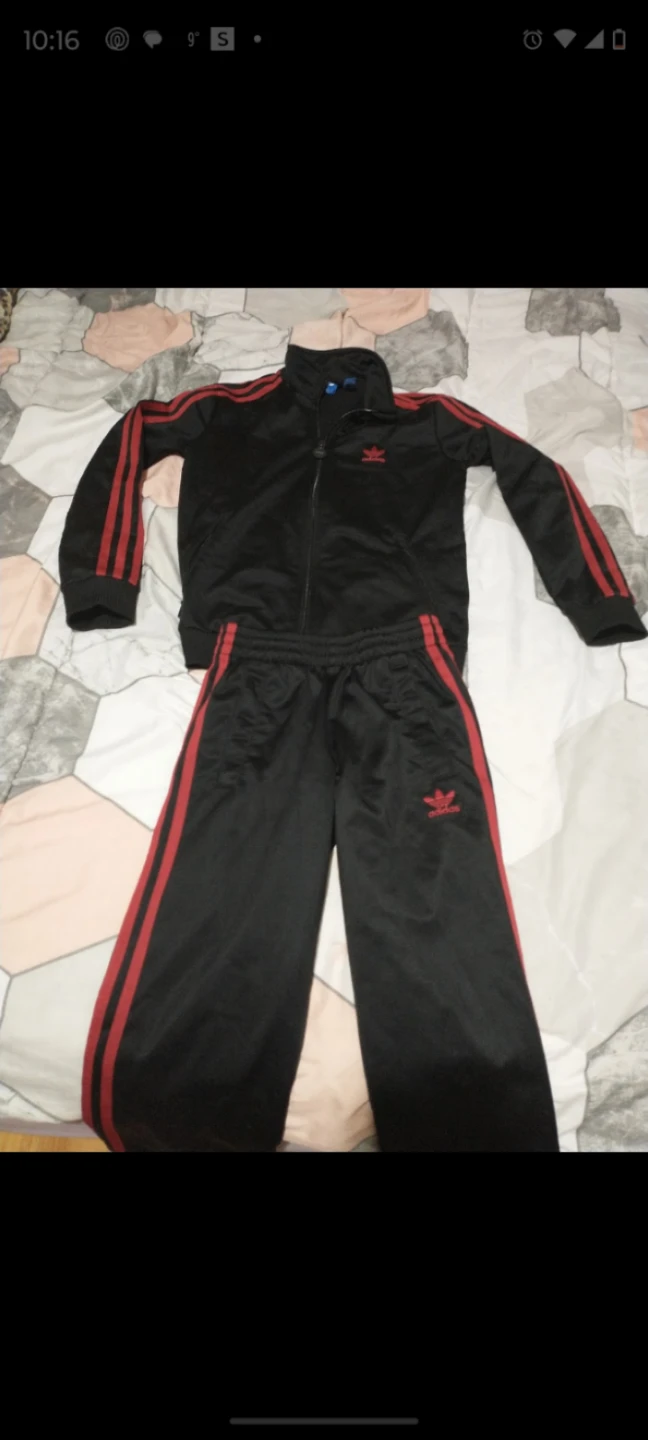 Adidas Tracksuit - Black & Red, Size S - photo 2