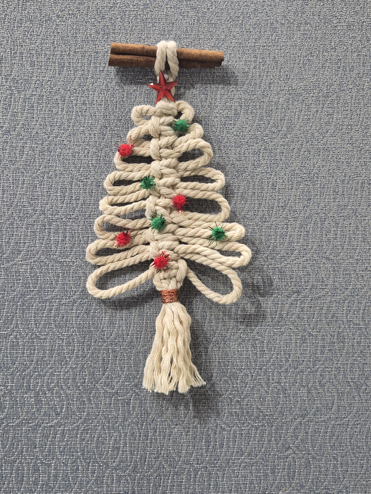 Handmade Macrame Christmas Tree Decoration