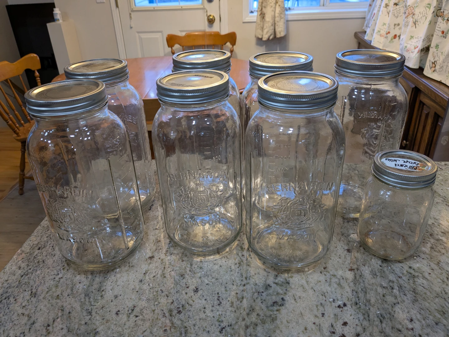Large Bernardine Mason jars