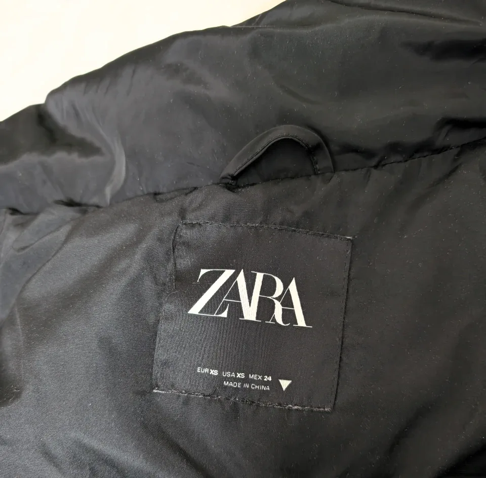 Women's Zara Black Puffer Coat XS #cleanout image indicator(4)