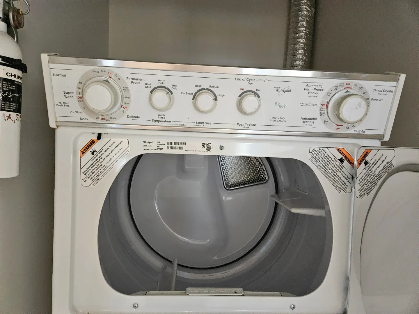 Whirlpool Stackable Washer & Dryer image indicator(5)