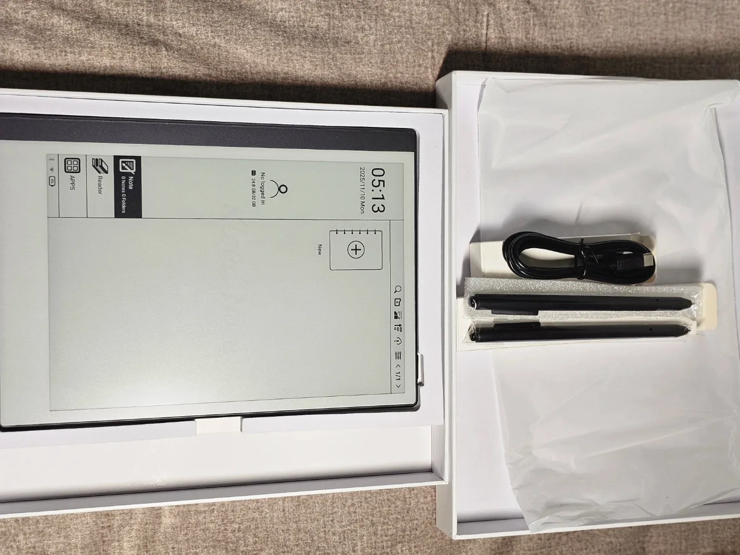 Kloud Note e-reader image indicator(5)