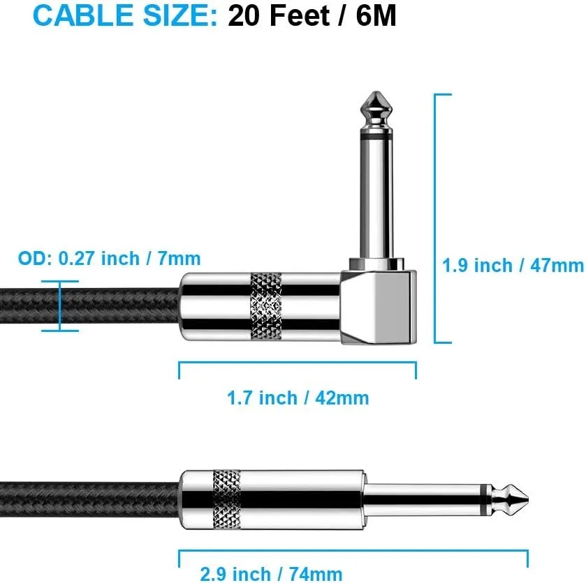 New Bee JT6M Instrument Cable 20FT image indicator(3)